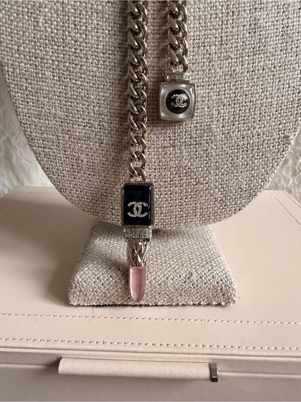 CHANEL metal strass